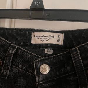 Abercrombie & Fitch Women's Charcoal High Rise Jeans